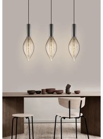 Lampadario a sospensione con filo SAGA 1xE27/40W/230V nero