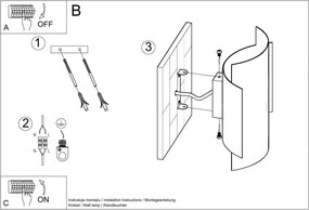 Applique da Parete IMPACT G9 in Acciaio per interni Colore Nero