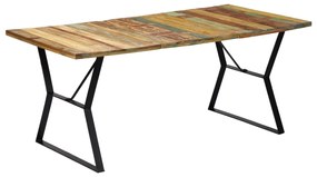 Tavolo da Pranzo 180x90x76 cm in Legno Massello di Recupero