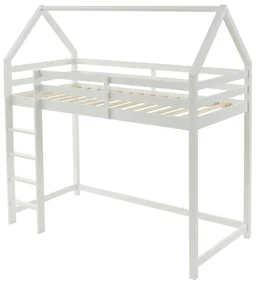 Letto Capanna Per Bambini BAÏTA - Pino Bianco, 70x140 Cm, Con Rete - Foto 11