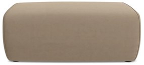 Poggiapiedi marrone chiaro con rivestimento in velluto Kapua – Makamii