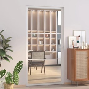 Porta Interna 102,5x201,5 Cm Bianca İn Vetro Esg E Alluminio /