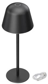 Lampada da Tavolo Ricaricabile 2.2W IP54 CCT Dimmerabile - Nera