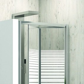 Kamalu - porta doccia a libro 75cm vetro serigrafato altezza 180cm km4000s
