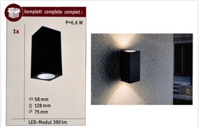 Paulmann 94328 - 2xLED/2,8W IP44 Applique da esterno FLAME 230V antracite
