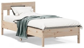 Letto Senza Materasso 90x200 Cm İn Legno Massello Di Pino /