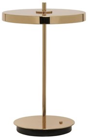 Lampada da tavolo a LED dimmerabile in oro con paralume in metallo (altezza 31 cm) Asteria Move - UMAGE