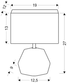 Lampada da tavolo ANIMI 1xE14/40W/230V nero