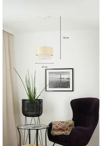 Brilagi - Lampadario a sospensione con filo ARIZONA BOHO 1xE27/15W/230V diametro 25 cm beige/bianco