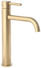 Rubinetto da lavabo Rea Lungo Brush Gold high