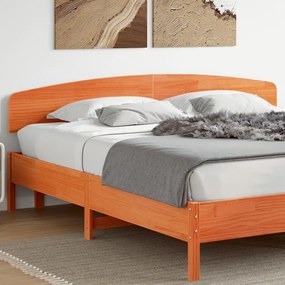 Testiera Marrone Cera 200 Cm İn Legno Massello Di Pino /