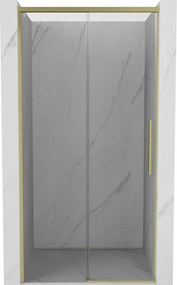 Mexen Rox porta doccia scorrevole 120 cm, trasparente, oro spazzolato - 8C2-120-000-55-00