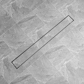Canaletta Drenaggio Per Doccia Doppia 1030x140 Mm Acciaio Inox /