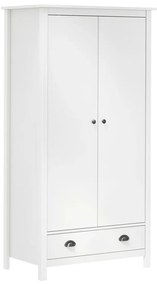 Armadio a 2 ante hill bianco 89x50x170cm in legno di pino