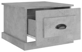 Tavolino da Salotto Grigio Cemento 50x50x35cm Legno Multistrato