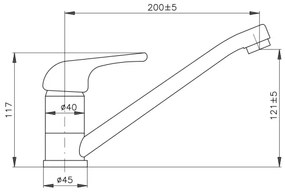 RAV Slezák SA005.0 - Miscelatore da cucina SAZAVA 11,7 cm, cromo lucido