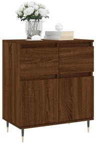 Credenza Rovere Marrone 60x35x70 cm in Legno Multistrato