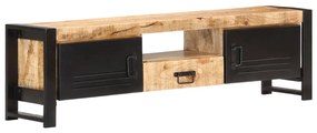 Mobile Porta Tv 140x30x40 Cm İn Legno Grezzo Di Mango /
