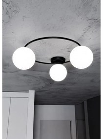Lampada da soffitto in acciaio SOPRA 3 da interno 3xE14 Colore del corpo Nero e Bianco