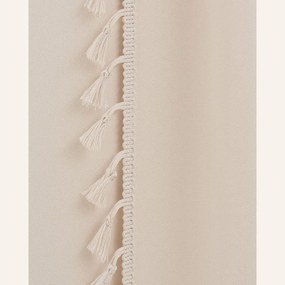 Tenda crema LARA per nastro con nappe 140 x 280 cm
