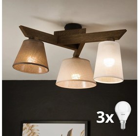 Brilagi - Lampadario LED ANTHONY 3xE14/40W/230V rovere noce