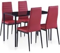 Set da Pranzo 5 pz Rosso Vino cod mxl 6784