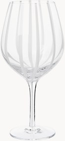Calice da vino rosso in vetro soffiato Stripe