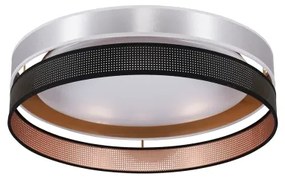 Duolla-Plafoniera LED ROLLER DUO SH. LED/24W/230V diametro 45 cm argento/nero