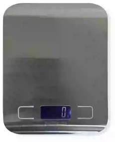 Bilancia Digitale Smart Da Cucina 1 g / 5 kg In Acciaio Inox Inossidabile Professionale Alta Precisione Bilancino Elettronico Funzione Tara Bilancia Alimenti Display LCD 2 Batterie Incluse , Argento