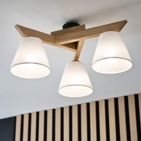 Plafoniera ANTONIO 3xE14/40W/230V rovere