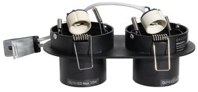 Faretto da incasso nero GU10 50mm 2 luci - Installa