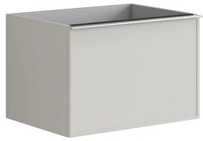 Mobile da bagno sotto lavabo Pixel frame grigio laccato opaco L 60 x H 40 x P 45.5 cm 2 cassetti, lavabo non incluso