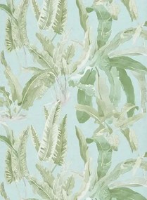 Nina Campbell Carta da parati benmore - Green/ Aqua