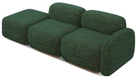Chaise lounge componibile verde scuro (con penisola a destra) Ailani – Makamii