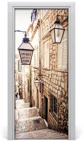Rivestimento Per Porta Old Town Street 75x205 cm