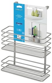 Mensola doccia rettangolare grigio silver per anta o box doccia