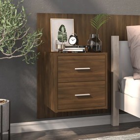 Comodino A Muro Rovere Marrone /