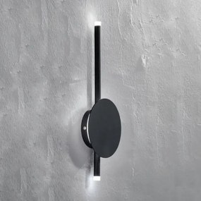 Applique JAMES in metallo 15x5 cm verniciato Nero