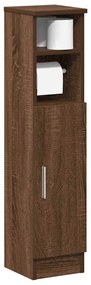 Mobile Da Bagno Con Portarotolo Rovere Marrone 20,5x22x90 Cm /
