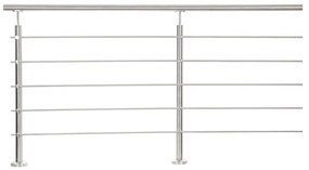 Balaustra in kit ARTENS in inox e inox 304 grigio L 200 cm