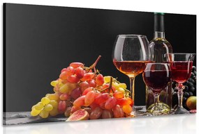 Quadro su tela – Vino e uva