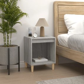 Comodino Grigio Sonoma 40x35x50 Cm /