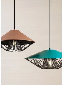 Redo 01-3009 - Lampada a sospensione su cavo GRILL 1xE27/42W/230V Ø 49,5 cm nero/marrone