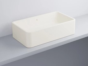 Cielo Shui Lavabo 100x42 da appoggio rettangolare con troppo pieno in ceramica talco