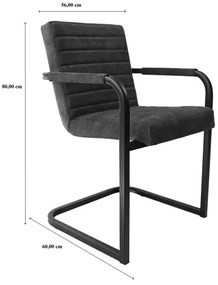 Sedia da pranzo BART grigia