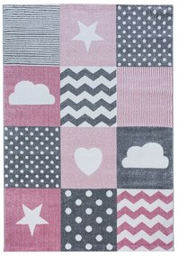 Tappeto per bambini rosa e grigio 160x230 cm Kids - Ayyildiz Carpets