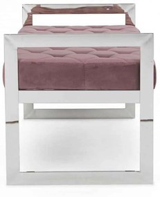 Panca SVEVA velluto blush 97X44 cm