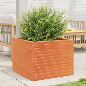 Fioriera Giardino Marrone Cera 60x60x46 Cm Legno Massello Pino /