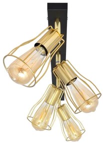 Faretto TUBE 4xE27/15W/230V oro/nero