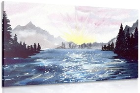 Stampa su tela – Paesaggio disegnato